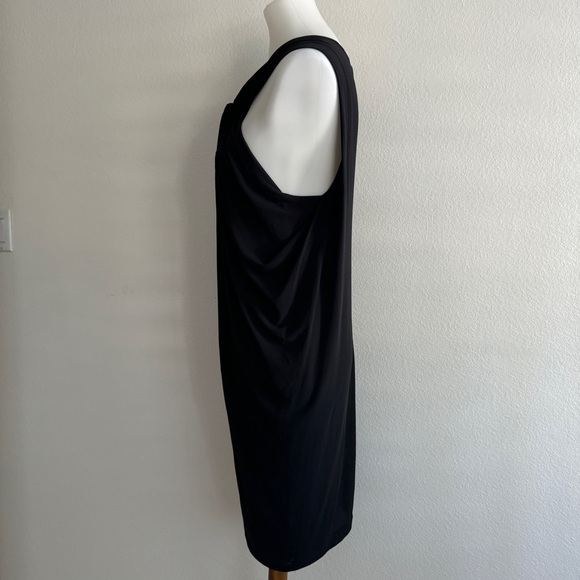 Vanessa Bruno Black Silk Draped Front Dress in Size 2 - Picture 4 of 6